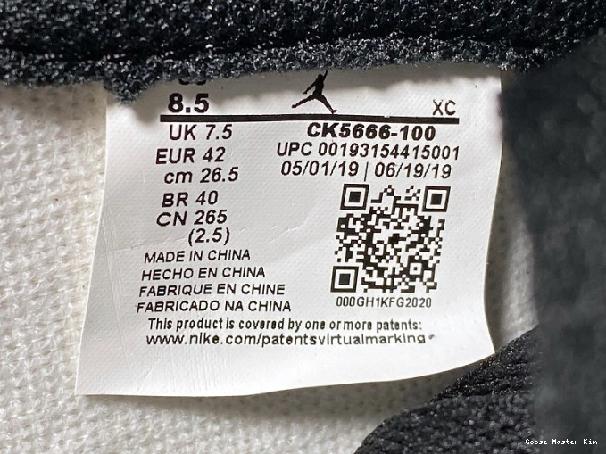 High Jordan Fearless Air OG Retro 1 CK5666-100 0807